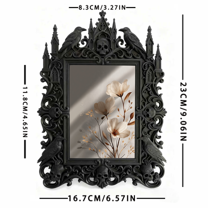 Trend-maker Gothic Dark-style Photo Frame | Gothic Dark Chocolate Shop Window Decor, Photo Ornament, Dual-use Display, Retro Plastic Frame