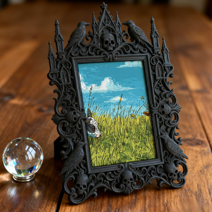 Buzz-creator Gothic Dark-style Photo Frame | Punk Rock Band Vinyl Record Launch Decor, Photo Ornament, Wall/Table Dual-use, Eco-friendly Fra