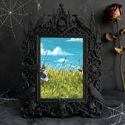 Buzz-creator Gothic Dark-style Photo Frame | Punk Rock Band Vinyl Record Launch Decor, Photo Ornament, Wall/Table Dual-use, Eco-friendly Fra
