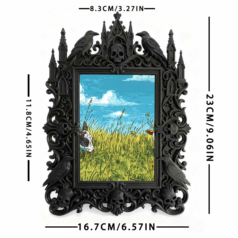 Buzz-creator Gothic Dark-style Photo Frame | Punk Rock Band Vinyl Record Launch Decor, Photo Ornament, Wall/Table Dual-use, Eco-friendly Fra