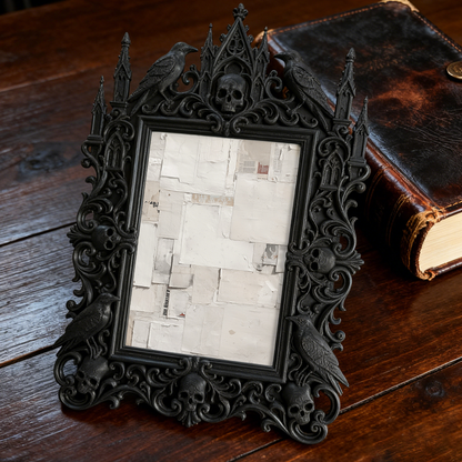 Must-snap Gothic Dark-style Photo Frame | Horror Themed Pop-up Shop Photo Spot, Photo Ornament, Wall-mountable & Tabletop, Slim Frame