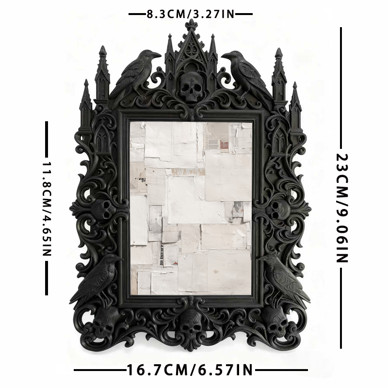 Must-snap Gothic Dark-style Photo Frame | Horror Themed Pop-up Shop Photo Spot, Photo Ornament, Wall-mountable & Tabletop, Slim Frame