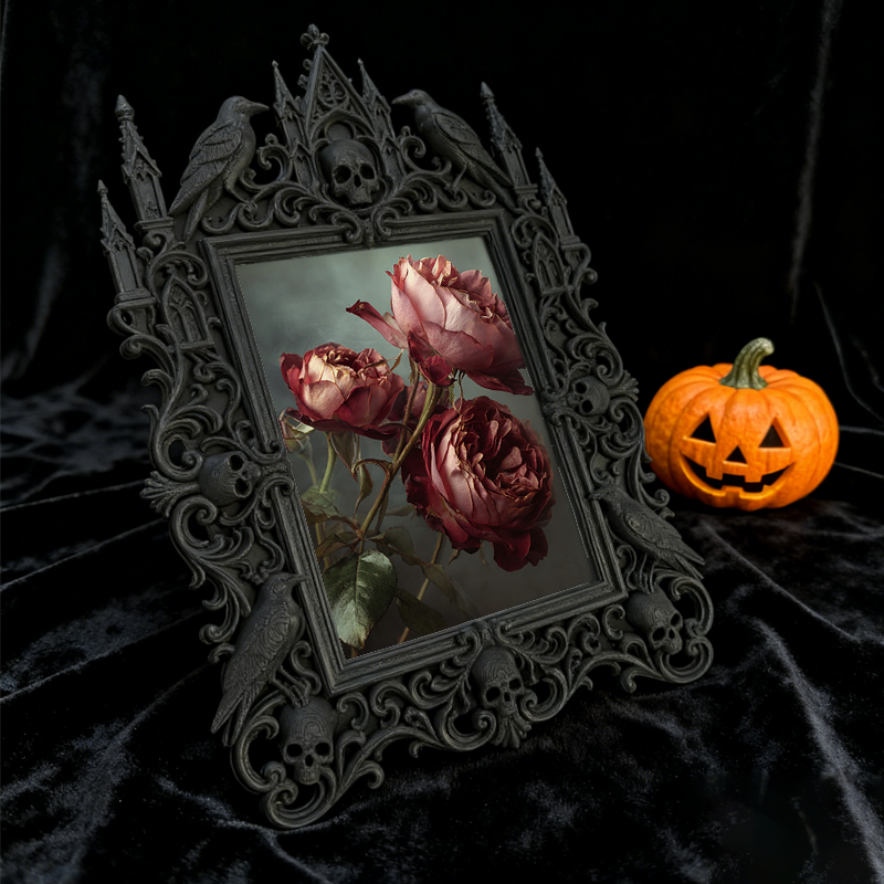 Top-tier-pick Gothic Dark-style Photo Frame | Gothic Bridal Shower Photo Display Decor, Photo Ornament, Dual-use Display, Sturdy Frame