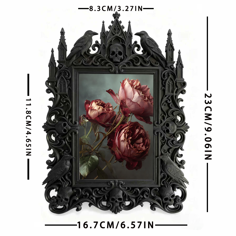 Top-tier-pick Gothic Dark-style Photo Frame | Gothic Bridal Shower Photo Display Decor, Photo Ornament, Dual-use Display, Sturdy Frame