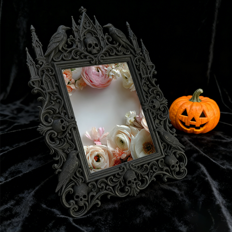 Exclusive-release Gothic Dark-style Photo Frame | Occult Herbalism Workshop Decor, Photo Ornament, Wall-mountable & Tabletop, Collectible Fr