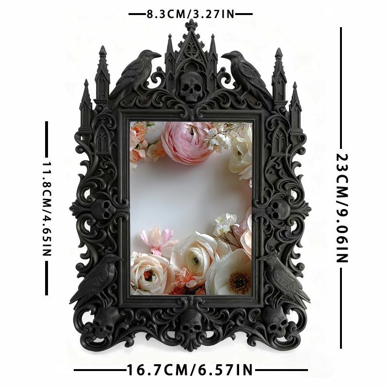 Exclusive-release Gothic Dark-style Photo Frame | Occult Herbalism Workshop Decor, Photo Ornament, Wall-mountable & Tabletop, Collectible Fr