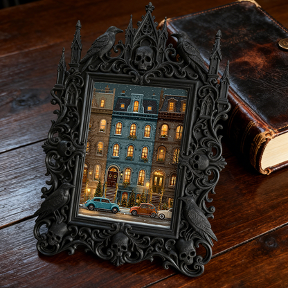 TikTok-trending Gothic Dark-style Photo Frame | Gothic Lash Lift Studio Shelf Decor, Photo Ornament, Wall-mountable & Tabletop, High-gloss F