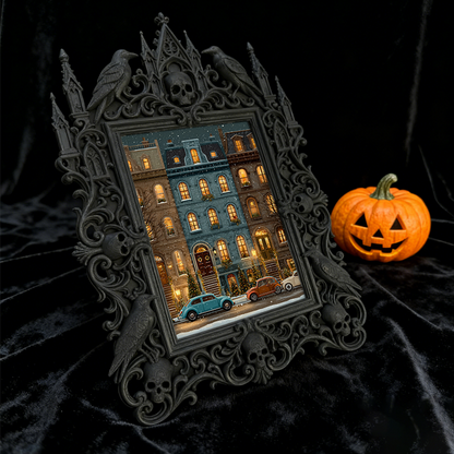 TikTok-trending Gothic Dark-style Photo Frame | Gothic Lash Lift Studio Shelf Decor, Photo Ornament, Wall-mountable & Tabletop, High-gloss F