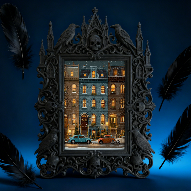 TikTok-trending Gothic Dark-style Photo Frame | Gothic Lash Lift Studio Shelf Decor, Photo Ornament, Wall-mountable & Tabletop, High-gloss F