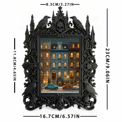 TikTok-trending Gothic Dark-style Photo Frame | Gothic Lash Lift Studio Shelf Decor, Photo Ornament, Wall-mountable & Tabletop, High-gloss F