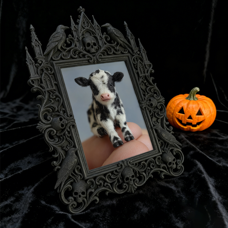 Tough-and-chic Gothic Dark-style Photo Frame | Gothic Bike Repair Shop Waiting Area Decor, Photo Ornament, Dual-use Display, Wear-resistant 