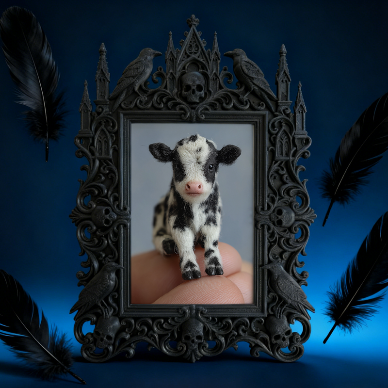 Tough-and-chic Gothic Dark-style Photo Frame | Gothic Bike Repair Shop Waiting Area Decor, Photo Ornament, Dual-use Display, Wear-resistant 