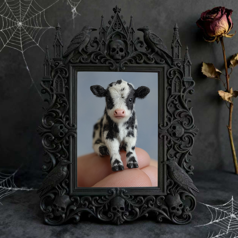 Tough-and-chic Gothic Dark-style Photo Frame | Gothic Bike Repair Shop Waiting Area Decor, Photo Ornament, Dual-use Display, Wear-resistant 