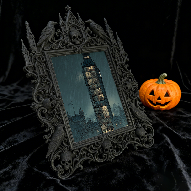 Top-rated-gothic Gothic Dark-style Photo Frame | Dark Academia Student Art Studio Decor, Photo Ornament, Wall/Table Dual-use, Durable Frame