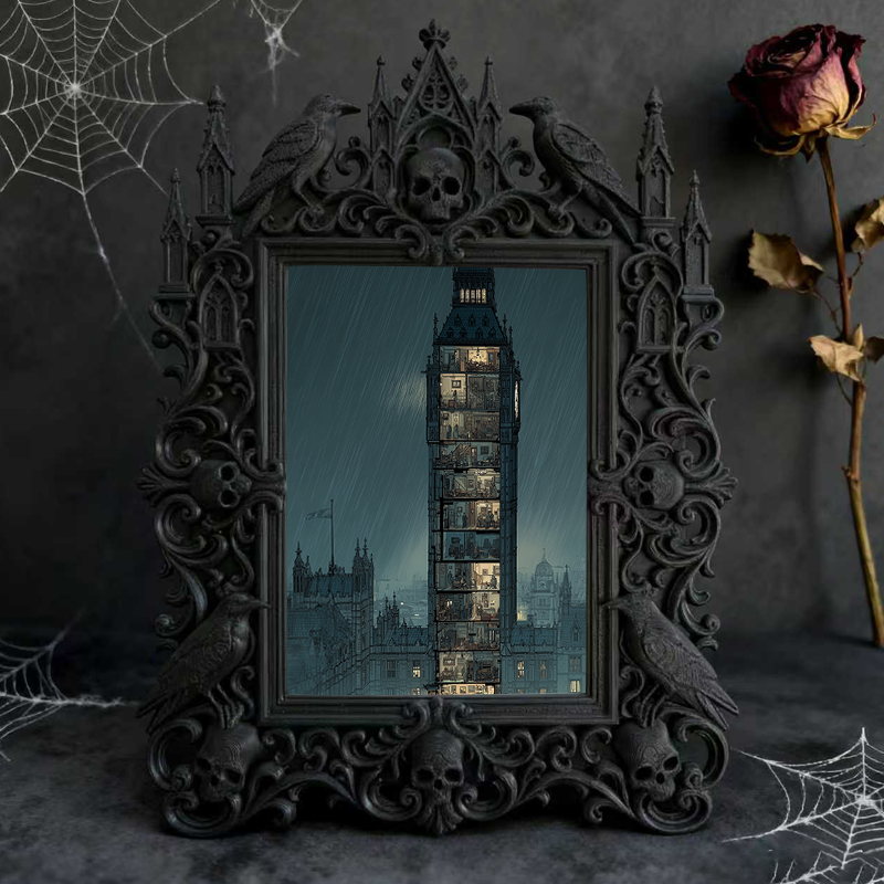 Top-rated-gothic Gothic Dark-style Photo Frame | Dark Academia Student Art Studio Decor, Photo Ornament, Wall/Table Dual-use, Durable Frame