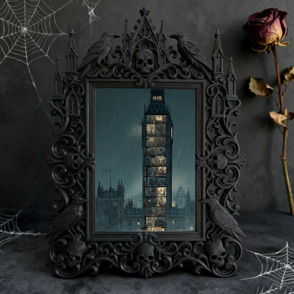 Top-rated-gothic Gothic Dark-style Photo Frame | Dark Academia Student Art Studio Decor, Photo Ornament, Wall/Table Dual-use, Durable Frame