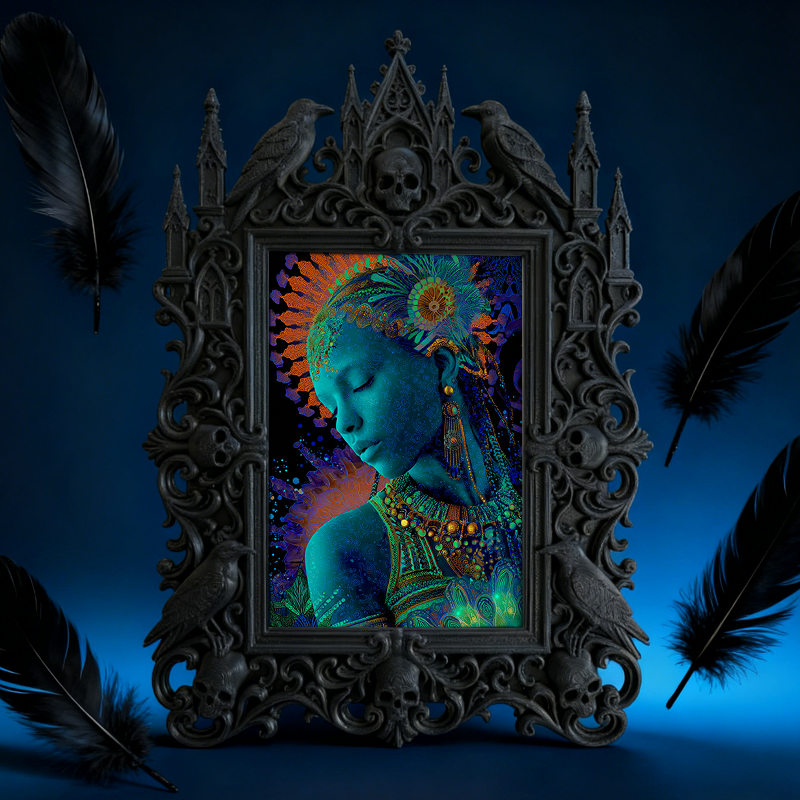 Fan-favorite-pick Gothic Dark-style Photo Frame | Halloween Haunted Trail Photo Booth Decor, Photo Ornament, Wall-mountable & Tabletop, Ligh