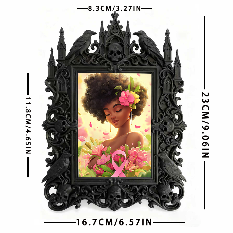 Must-have-gothic Gothic Dark-style Photo Frame | Dark Art Tattoo Flash Sale Booth Decor, Photo Ornament, Wall-mountable & Tabletop, Slim Fra