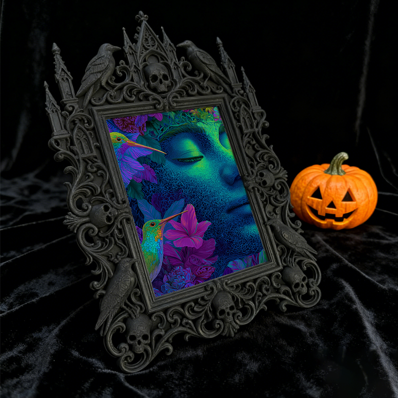 5-star-favorite Gothic Dark-style Photo Frame | Vampire Themed Anniversary Weekend Decor, Photo Ornament, Dual-use Display, Sturdy Frame