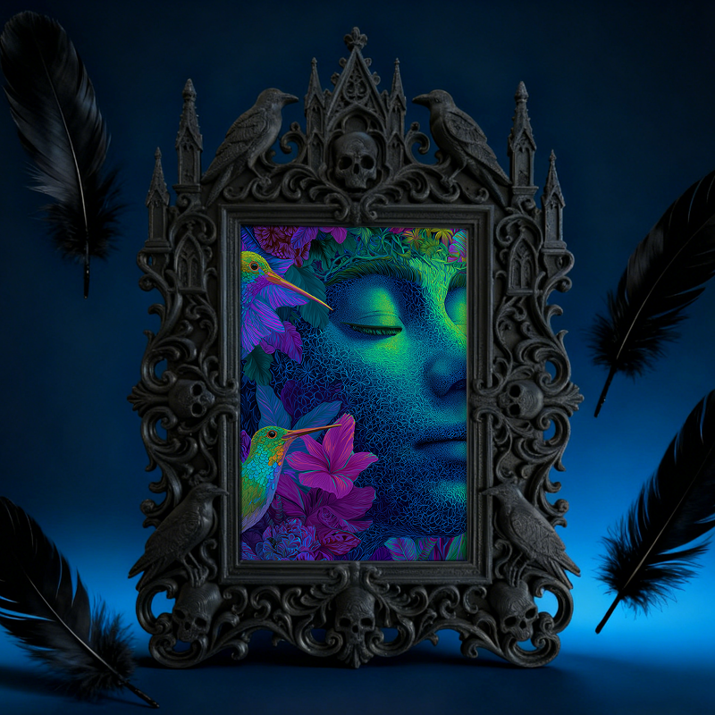 5-star-favorite Gothic Dark-style Photo Frame | Vampire Themed Anniversary Weekend Decor, Photo Ornament, Dual-use Display, Sturdy Frame