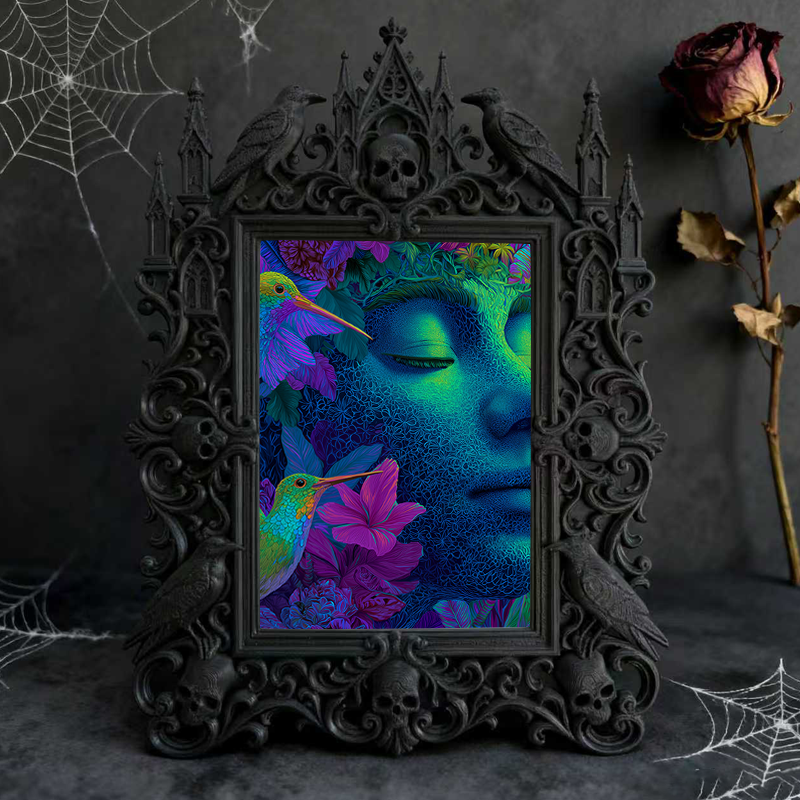 5-star-favorite Gothic Dark-style Photo Frame | Vampire Themed Anniversary Weekend Decor, Photo Ornament, Dual-use Display, Sturdy Frame