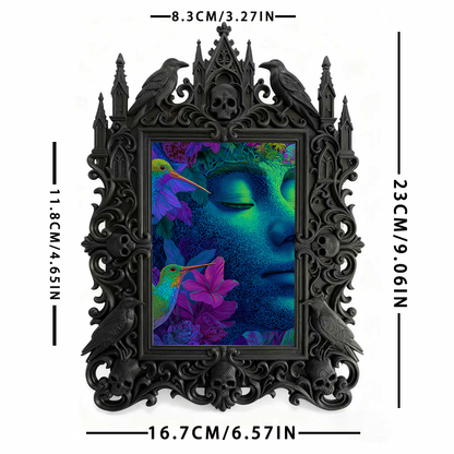 5-star-favorite Gothic Dark-style Photo Frame | Vampire Themed Anniversary Weekend Decor, Photo Ornament, Dual-use Display, Sturdy Frame