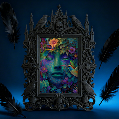 Limited-stock-gothic Dark-style Photo Frame | Occult Zodiac Jewelry Shop Decor, Photo Ornament, Wall-mountable & Tabletop, Collectibl