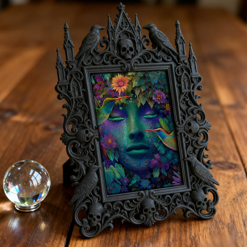 Limited-stock-gothic Dark-style Photo Frame | Occult Zodiac Jewelry Shop Decor, Photo Ornament, Wall-mountable & Tabletop, Collectibl