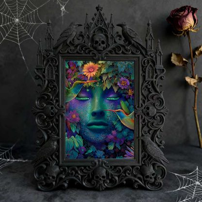 Limited-stock-gothic Dark-style Photo Frame | Occult Zodiac Jewelry Shop Decor, Photo Ornament, Wall-mountable & Tabletop, Collectibl