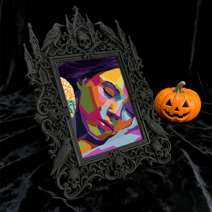 Sought-after-gem Gothic Dark-style Photo Frame | Werewolf Themed Cabin Wall Decor, Photo Ornament, Wall/Table Dual-use, Rustic Frame