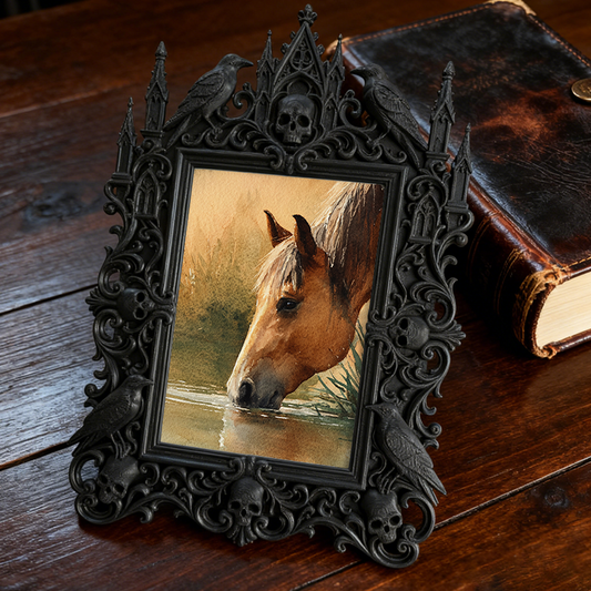 Cool-gothic-vibe Gothic Dark-style Photo Frame | Horror Video Game Release Party Decor, Photo Ornament, Dual-use Display, Minimalist Frame