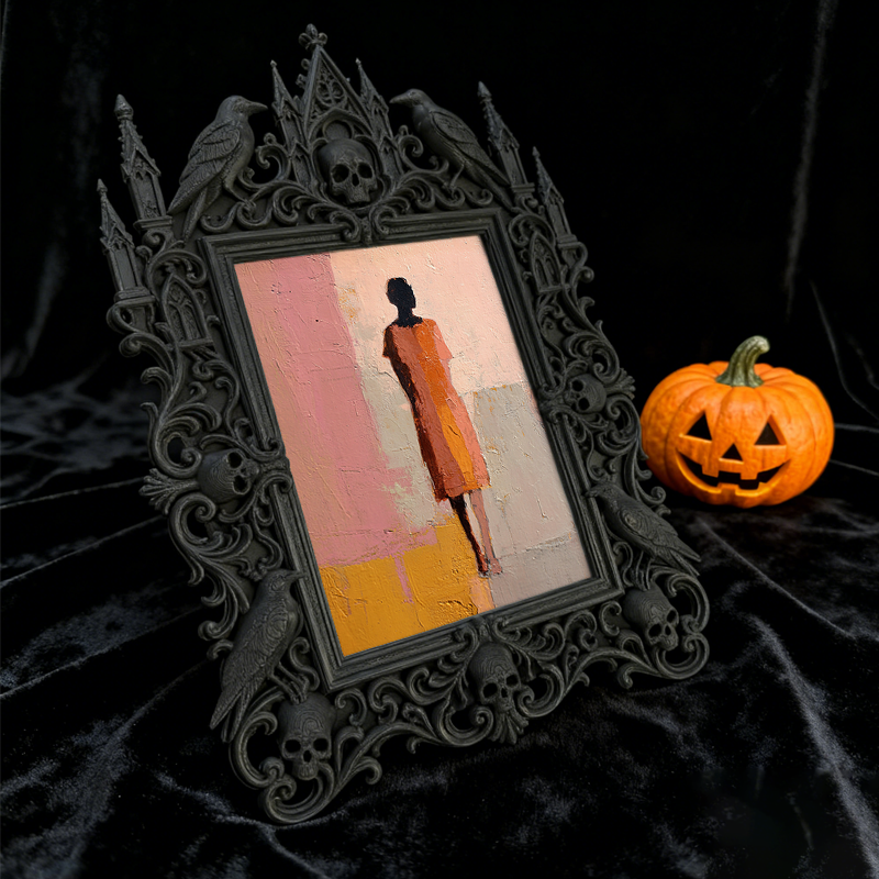 Classy-dark-style Gothic Dark-style Photo Frame | Dark Academia Book Folding Art Shop Decor, Photo Ornament, Wall-mountable & Tabletop, Prac