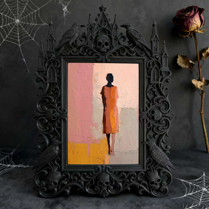 Classy-dark-style Gothic Dark-style Photo Frame | Dark Academia Book Folding Art Shop Decor, Photo Ornament, Wall-mountable & Tabletop, Prac