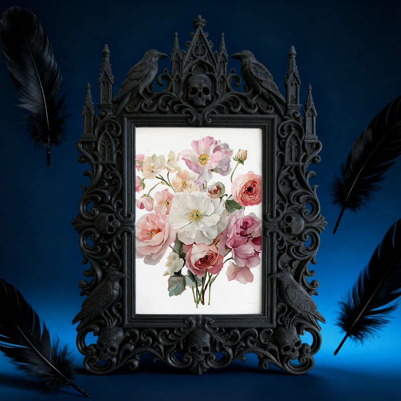 Rare-edition Gothic Dark-style Photo Frame | Vampire LARP Tavern Wall Decor, Photo Ornament, Wall/Table Dual-use, Artistic Frame