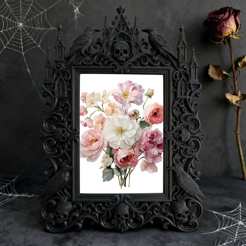 Rare-edition Gothic Dark-style Photo Frame | Vampire LARP Tavern Wall Decor, Photo Ornament, Wall/Table Dual-use, Artistic Frame