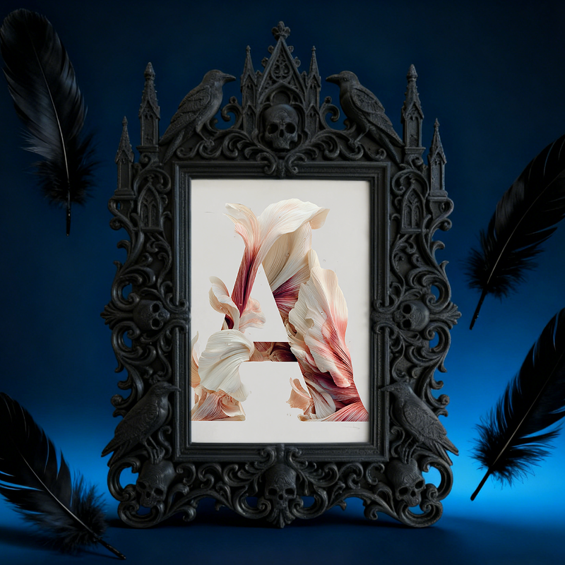 Sturdy-gothic Gothic Dark-style Photo Frame | Gothic Body Piercing Jewelry Shop Decor, Photo Ornament, Dual-use Display, Wear-resistant Fram
