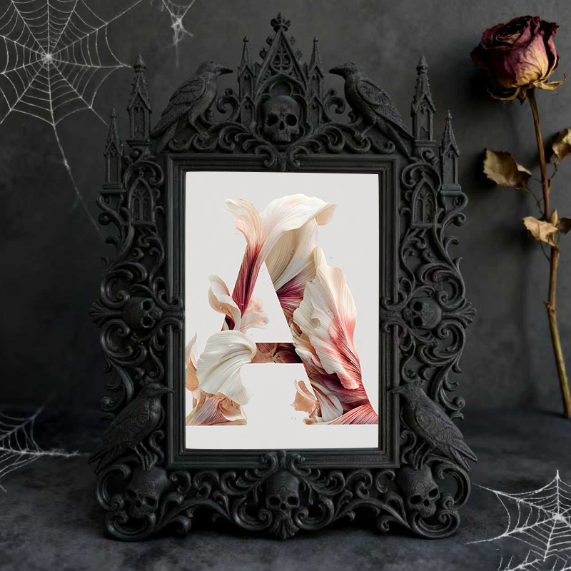 Sturdy-gothic Gothic Dark-style Photo Frame | Gothic Body Piercing Jewelry Shop Decor, Photo Ornament, Dual-use Display, Wear-resistant Fram