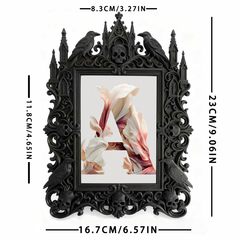 Sturdy-gothic Gothic Dark-style Photo Frame | Gothic Body Piercing Jewelry Shop Decor, Photo Ornament, Dual-use Display, Wear-resistant Fram