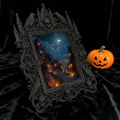 Adorable-dark-style Gothic Dark-style Photo Frame | Gothic Handmade Soap Mold Shop Decor, Photo Ornament, Dual-use Display, Cute Frame
