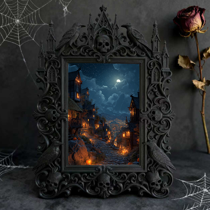 Adorable-dark-style Gothic Dark-style Photo Frame | Gothic Handmade Soap Mold Shop Decor, Photo Ornament, Dual-use Display, Cute Frame