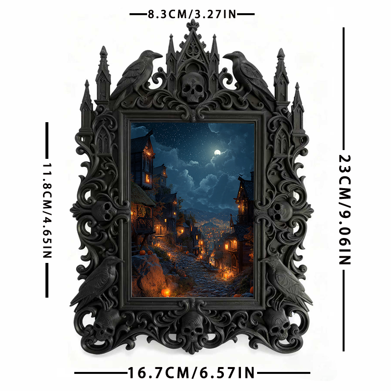 Adorable-dark-style Gothic Dark-style Photo Frame | Gothic Handmade Soap Mold Shop Decor, Photo Ornament, Dual-use Display, Cute Frame