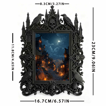 Adorable-dark-style Gothic Dark-style Photo Frame | Gothic Handmade Soap Mold Shop Decor, Photo Ornament, Dual-use Display, Cute Frame