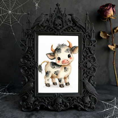 Trending-hot Gothic Dark-style Photo Frame | Gothic Halloween Garage Party Decor, Photo Ornament, Wall-mountable & Tabletop, Plastic Frame