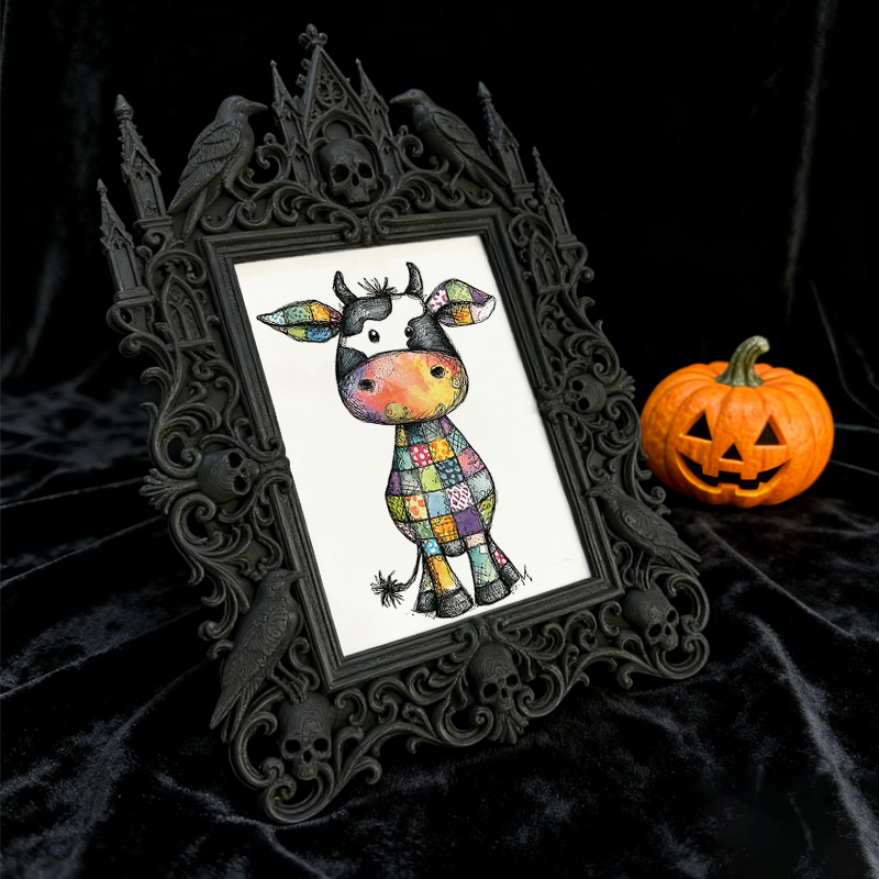 Crowd-pleaser-gothic Gothic Dark-style Photo Frame | Horror Cosplay Group Photo Prop, Photo Ornament, Wall-mountable & Tabletop, Lightweight