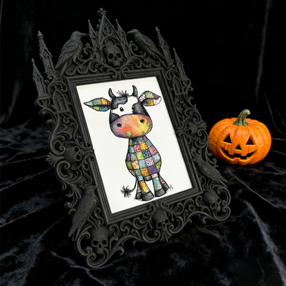 Crowd-pleaser-gothic Gothic Dark-style Photo Frame | Horror Cosplay Group Photo Prop, Photo Ornament, Wall-mountable & Tabletop, Lightweight