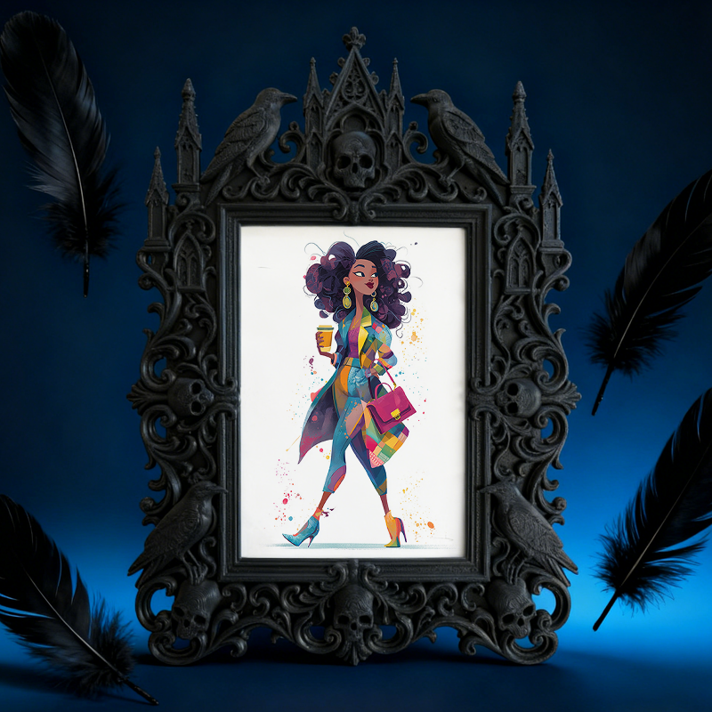 Customer-approved Gothic Dark-style Photo Frame | Vampire Themed Costume Contest Decor, Photo Ornament, Dual-use Display, Sturdy Frame