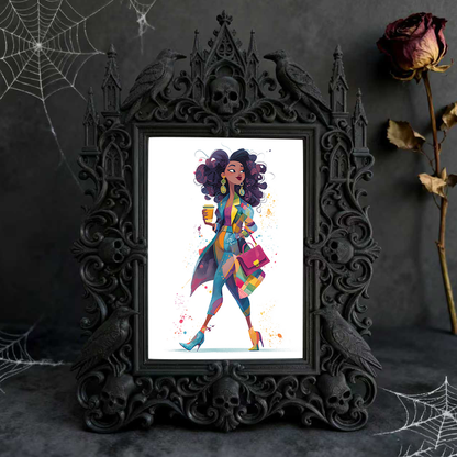 Customer-approved Gothic Dark-style Photo Frame | Vampire Themed Costume Contest Decor, Photo Ornament, Dual-use Display, Sturdy Frame