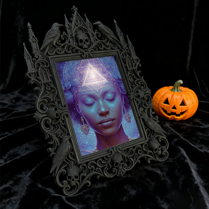 Limited-quantity Gothic Dark-style Photo Frame | Occult Manuscript Copy Shop Decor, Photo Ornament, Wall-mountable & Tabletop, Collectible F