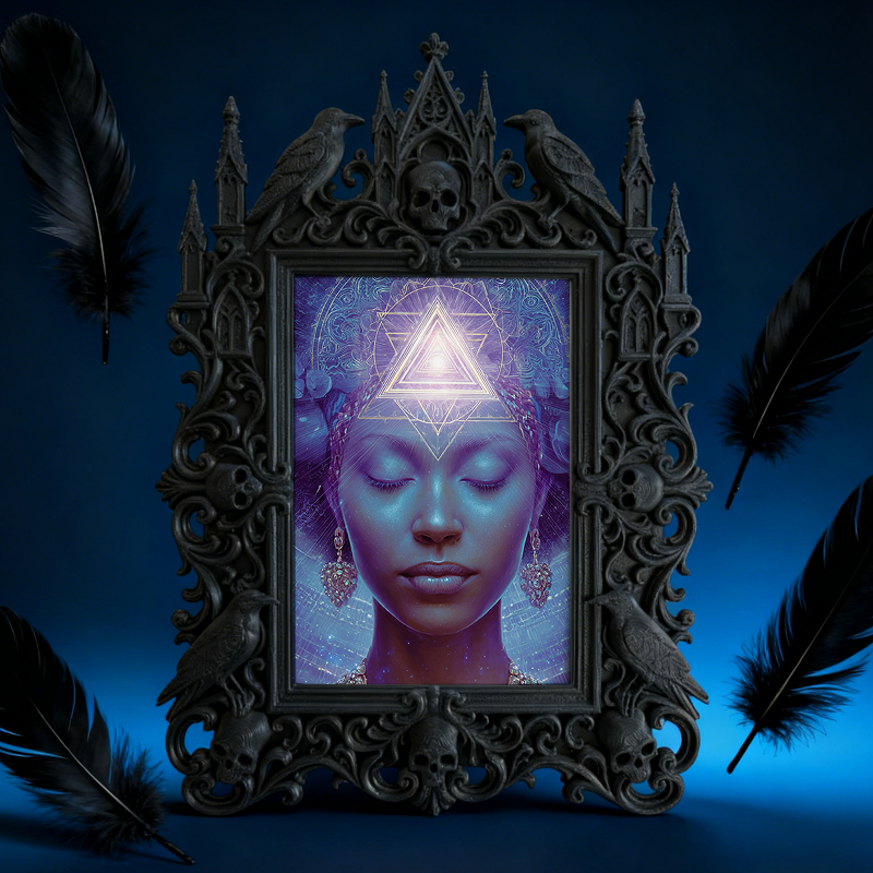 Limited-quantity Gothic Dark-style Photo Frame | Occult Manuscript Copy Shop Decor, Photo Ornament, Wall-mountable & Tabletop, Collectible F