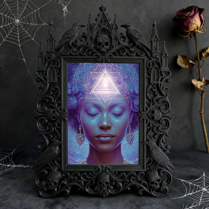 Limited-quantity Gothic Dark-style Photo Frame | Occult Manuscript Copy Shop Decor, Photo Ornament, Wall-mountable & Tabletop, Collectible F